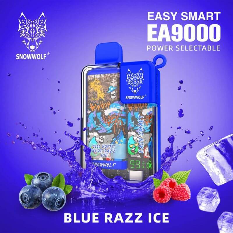 SNOWWOLF EA 9000 BLUE RAZZ ICE